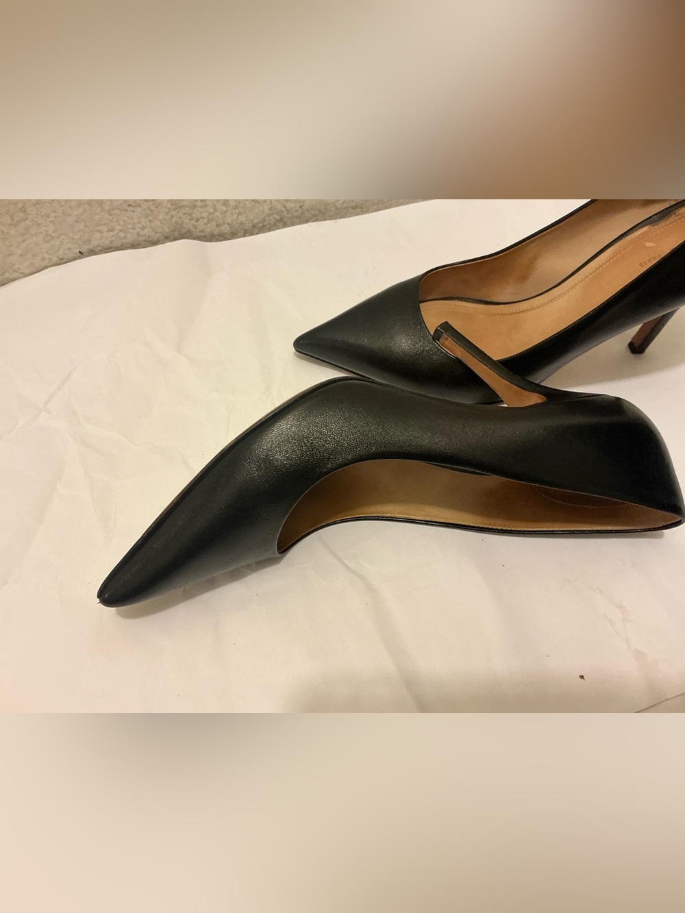 Celine Paris Black Leather Pointed Toe Pumps - Women’s Size 36.5 - Picture 6 of 10